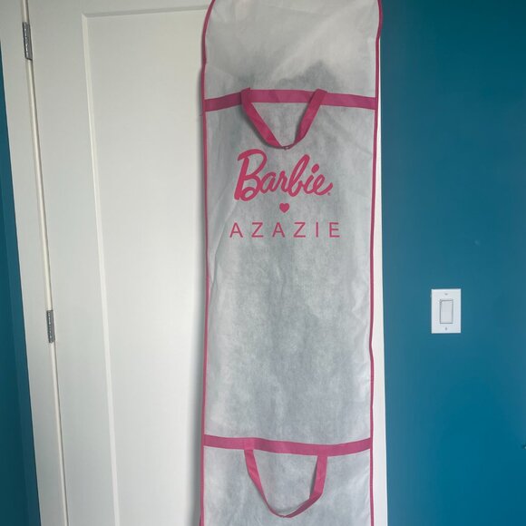 Azazie Barbie Dress in Eucalyptus - Size A8 (short) with Garment Bag - Picture 7 of 9